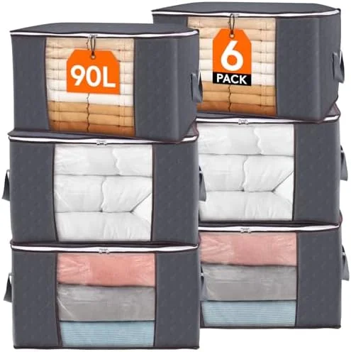Lifewit 90L Large Capacity Storage Bags, 6 Pack