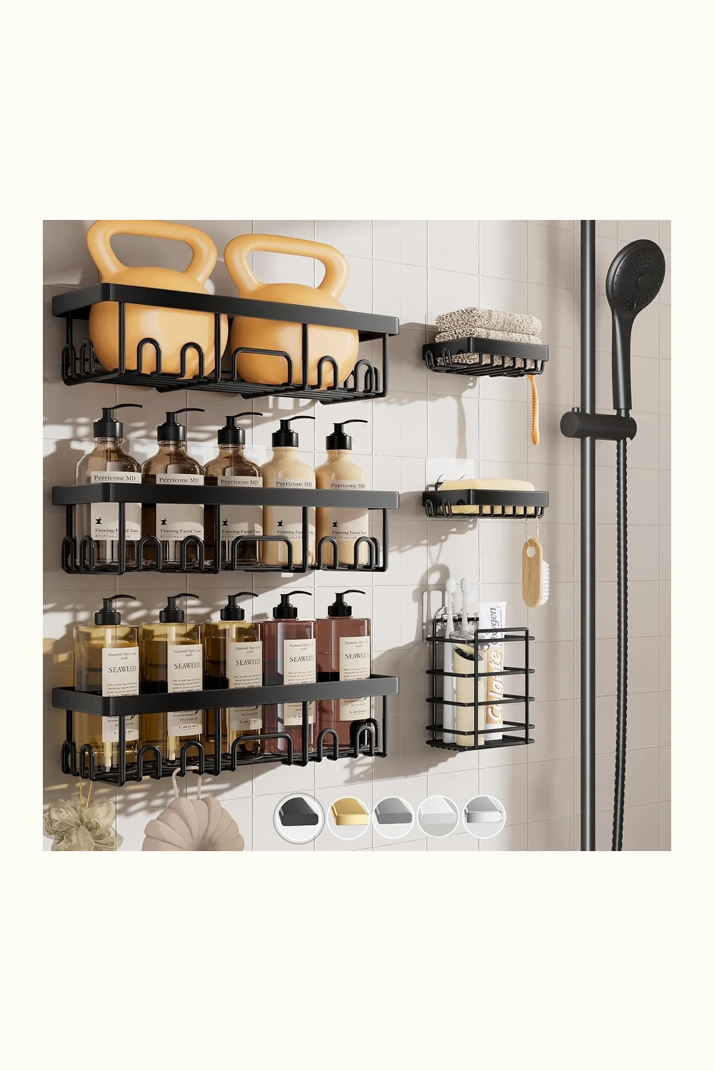 Renters: This $17 Caddy Set Clears the Whole Tub Edge, No Drill